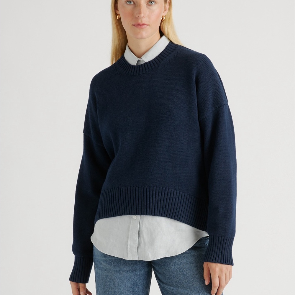Navy Blue Crewneck Sweater